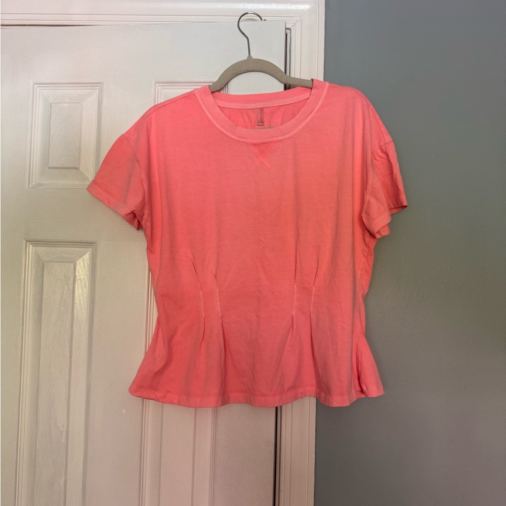 Free People Mind Yourself Tee in Pastel Peach